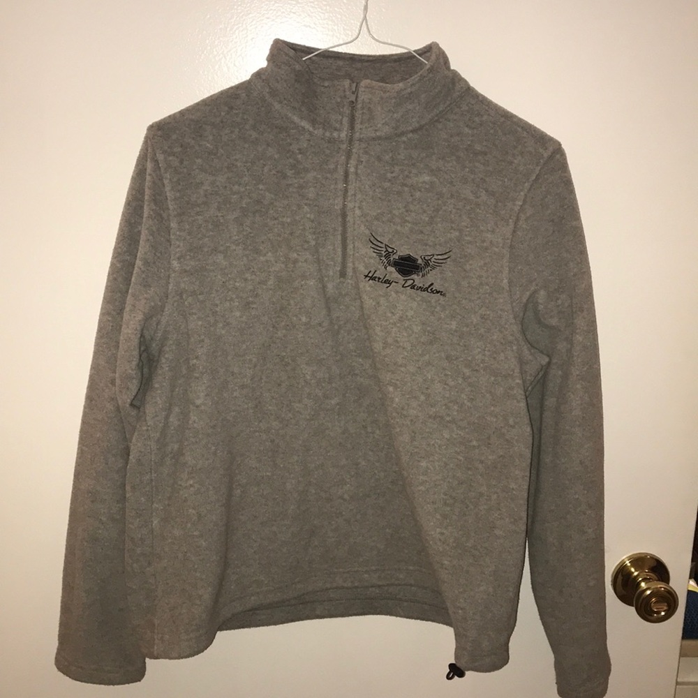 *donated* Grey Harley-Davidson fleece pullover.